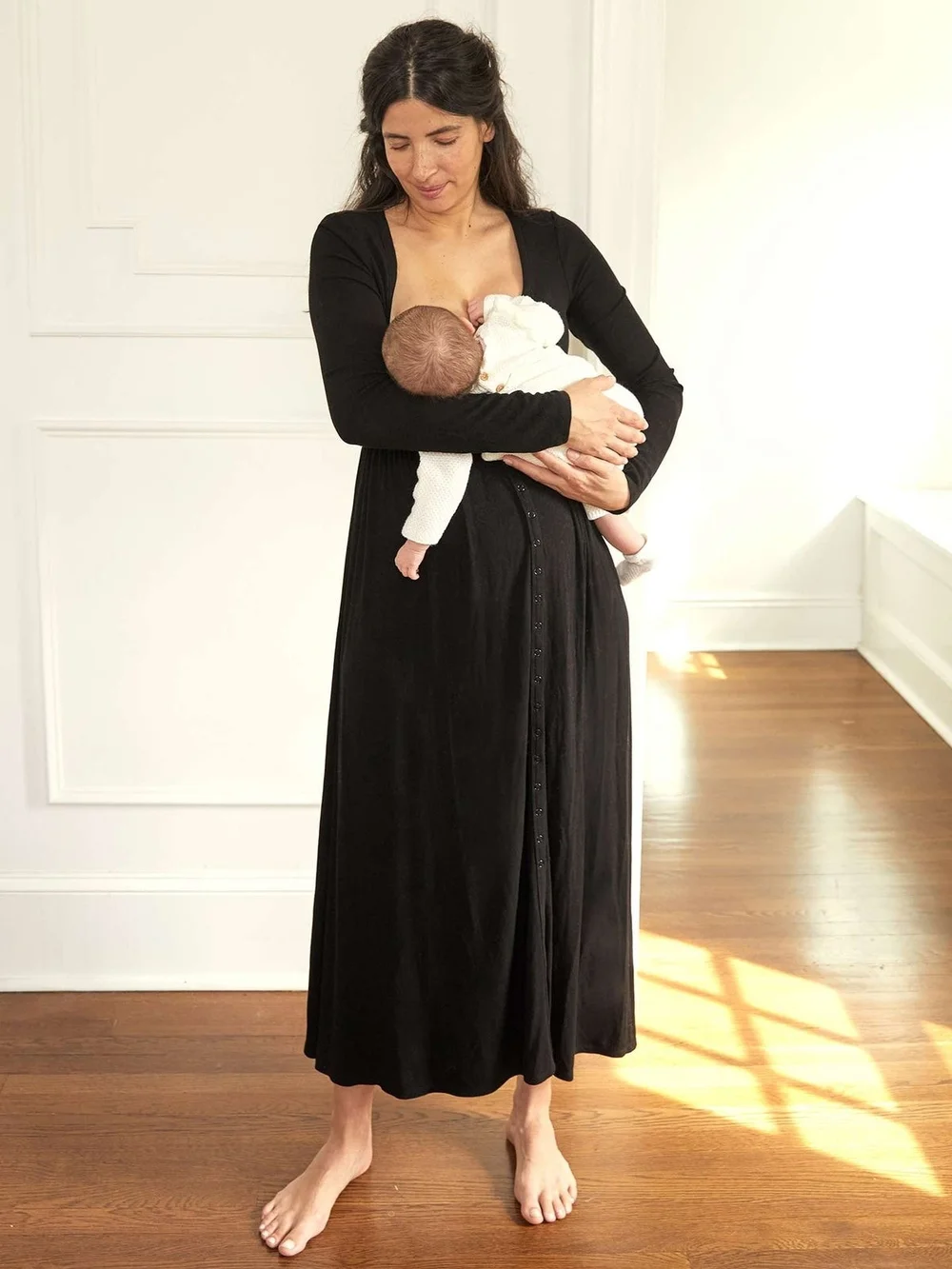 Hatch Black Ribbed Dress NWT